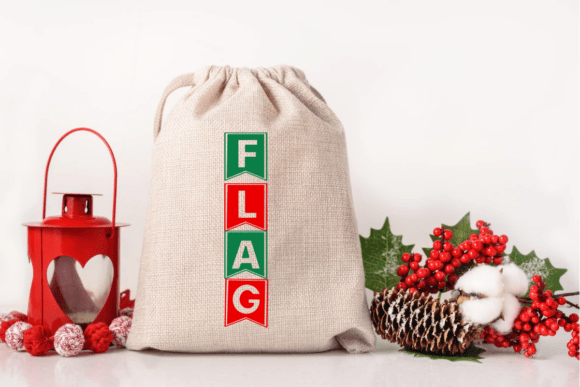 Christmas Flag Font - Preview 5