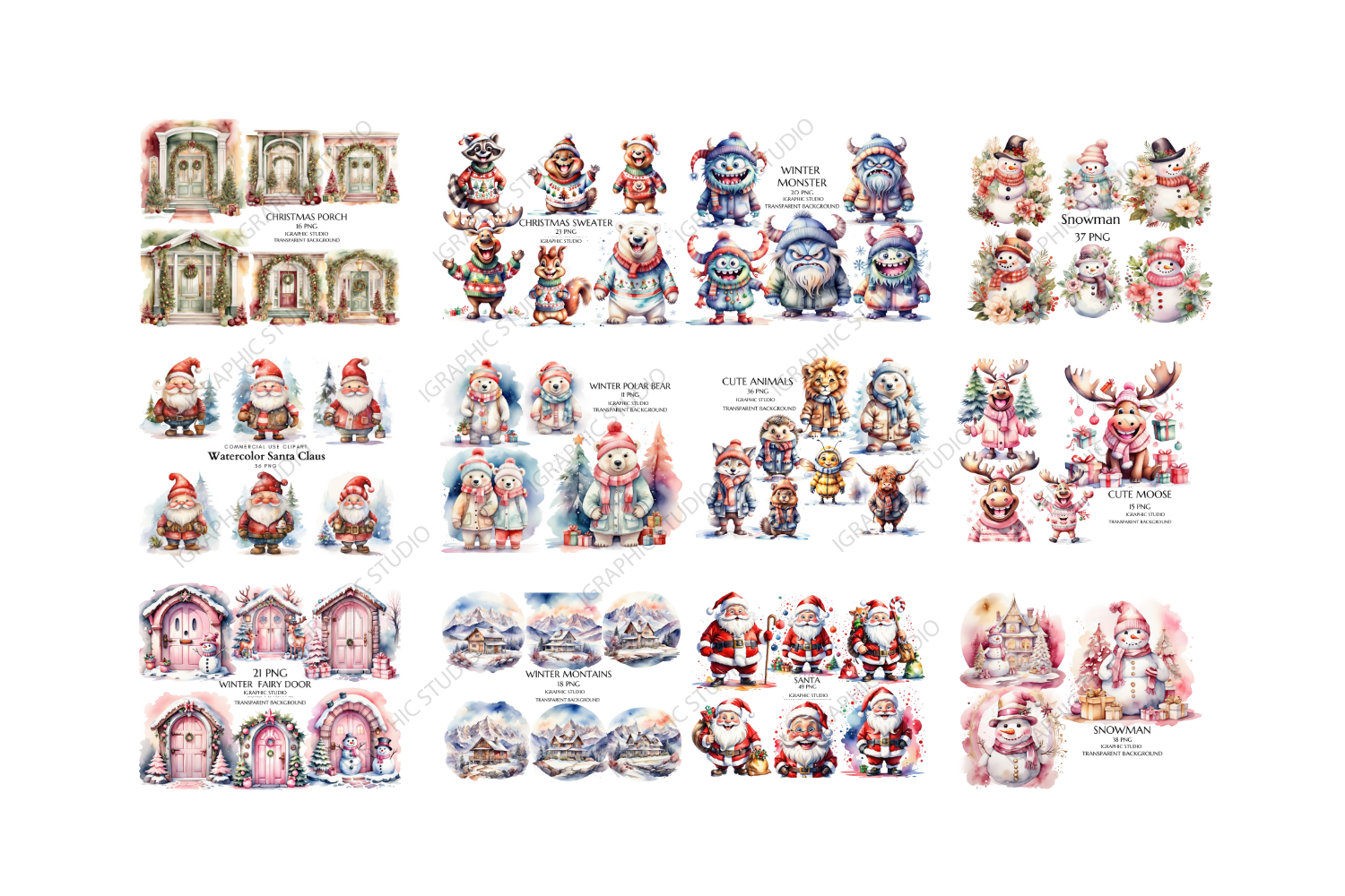 Christmas Mega Clipart Bundle, Xmas Png - photo 2