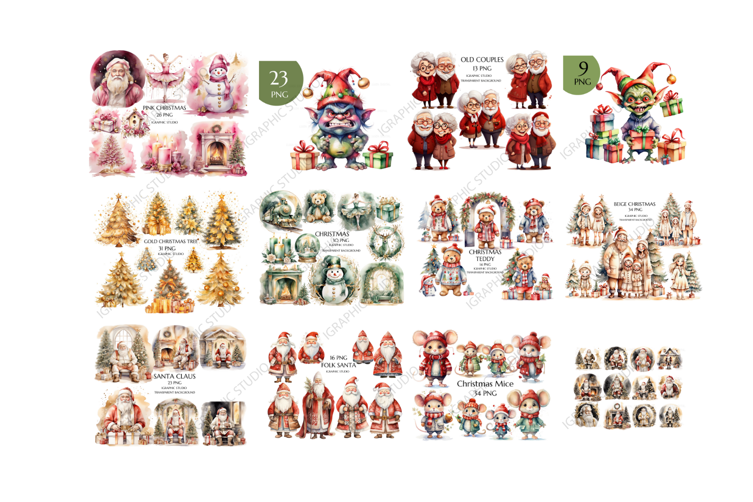 Christmas Mega Clipart Bundle, Xmas Png - photo 3