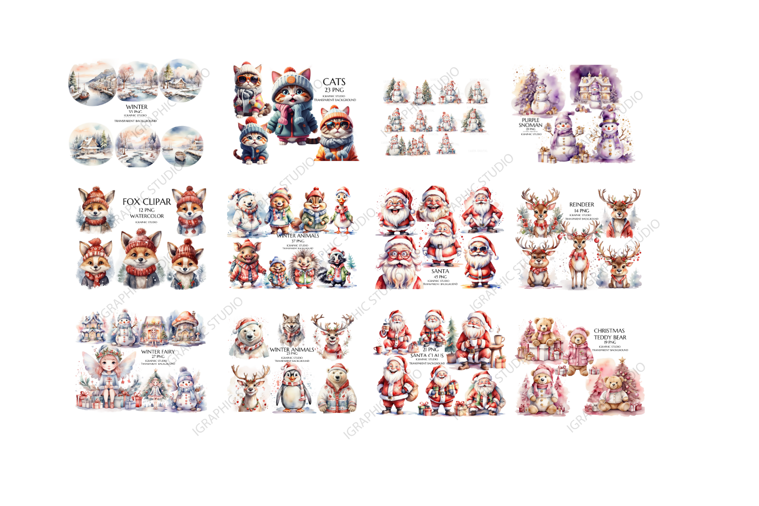 Christmas Mega Clipart Bundle, Xmas Png - photo 2