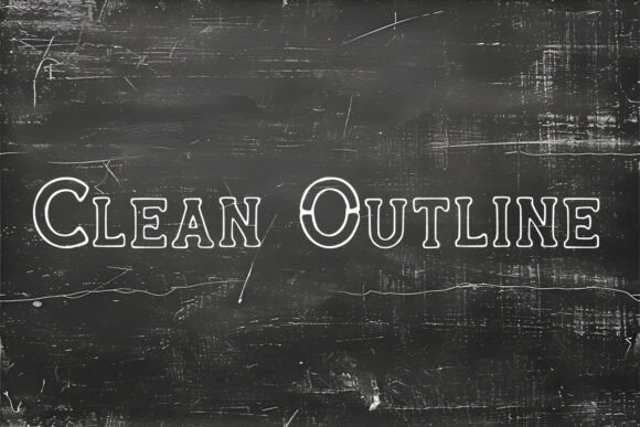 Clean Outline Font - Preview 1