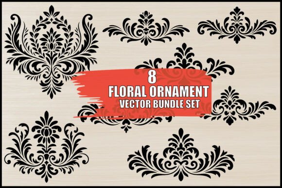 Floral Ornament Vector Bundle Set