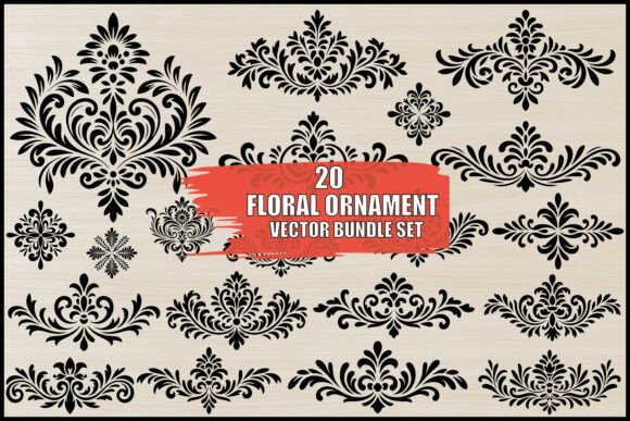 Floral Ornament Vector Bundle Set