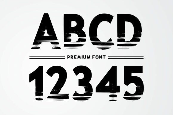 Grunge Letter Font - Preview 1