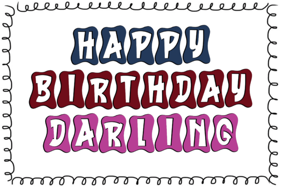Happy Rainy Font PNG with transparent background - Preview 2