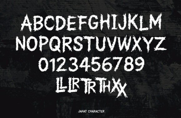 Jahat Font PNG with transparent background - Preview 1
