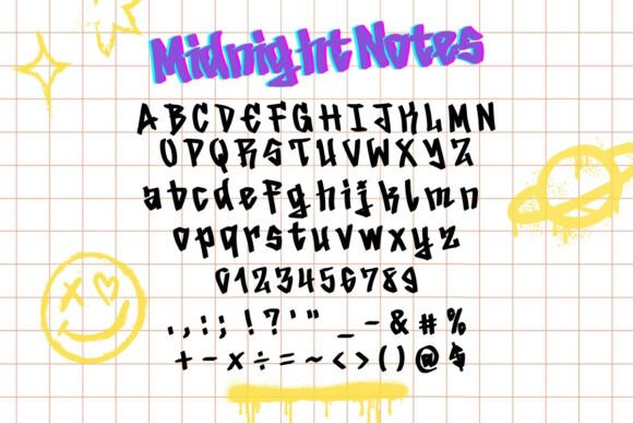 Midnight Notes Font font preview - 1