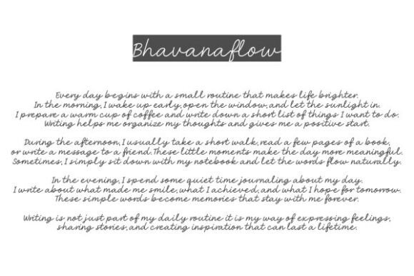 Bhavanaflow Font - Preview 6