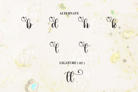 Bubble Glitter Font - Preview 6