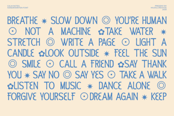 Calm Notes Font - Preview 4