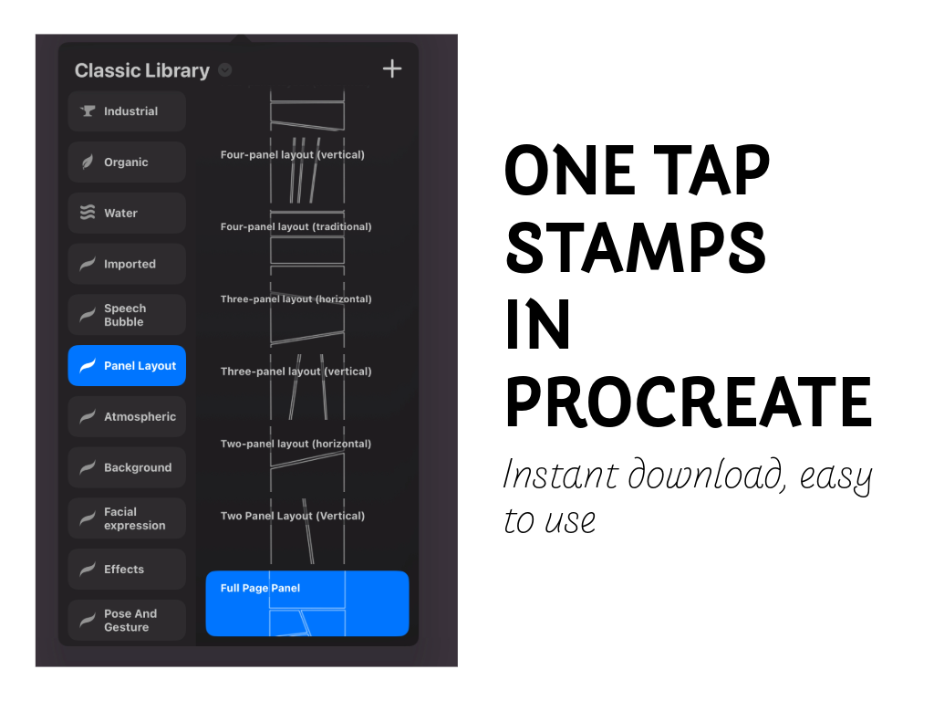 Comic Panel Layout Stamps for Procreate - photo 3