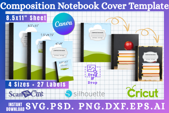 Composition Notebook Cover Templates 01