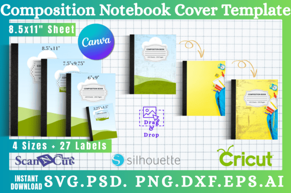Composition Notebook Cover Templates 02
