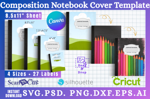 Composition Notebook Cover Templates 07