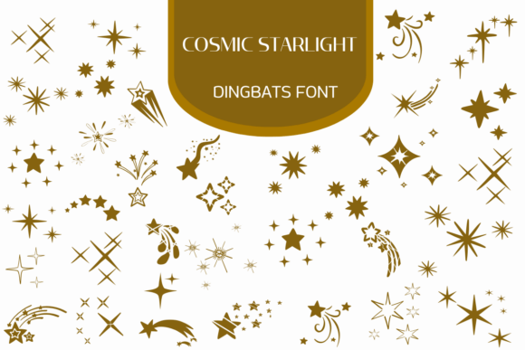 Cosmic Starlight Dingbats Font By Heartcraft Atelier