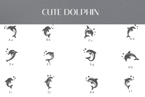 Cute Dolphin Font - Preview 1