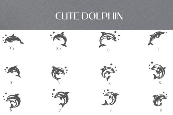 Cute Dolphin Font - Preview 3