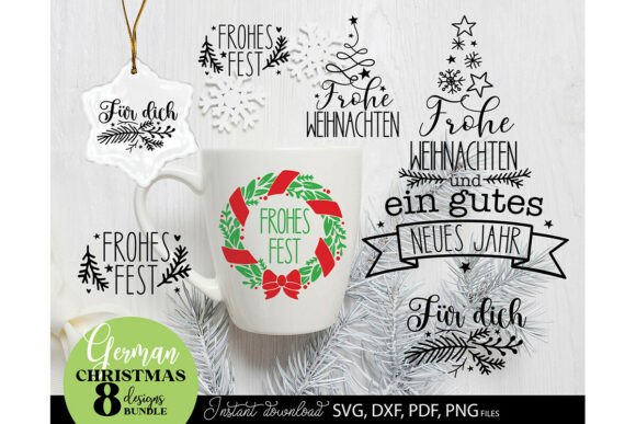 Deutsch Frohe Weihnachten Kerzen Tattoo
