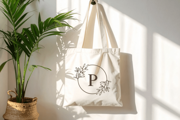 Leafy Monogram Font PNG with transparent background - Preview 1