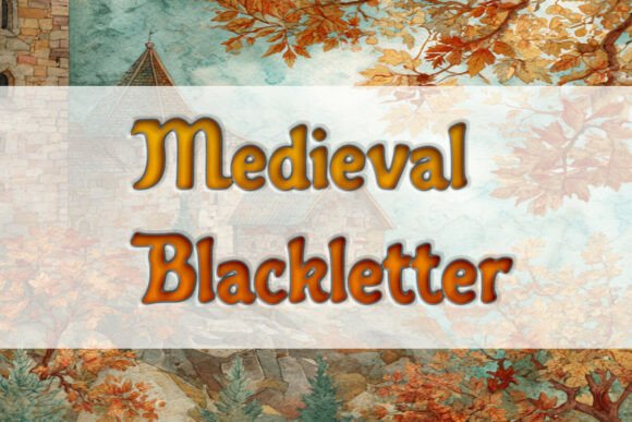 Medieval Blackletter Font PNG with transparent background - Preview 1