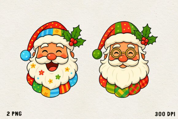 Patchwork Christmas Clipart | Cute PNG