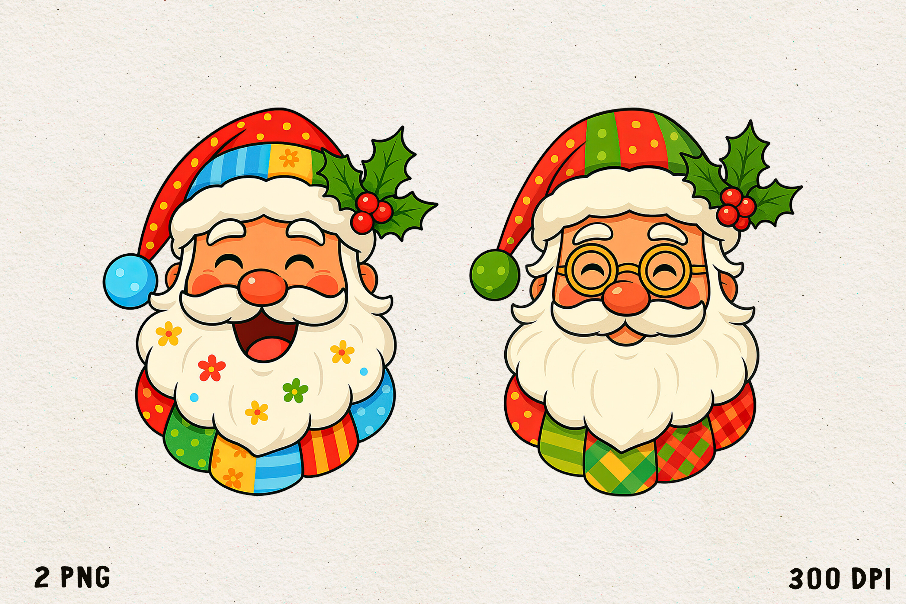 Patchwork Christmas Clipart | Cute PNG