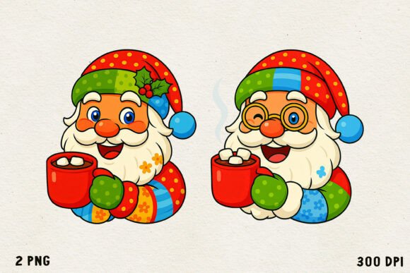 Patchwork Christmas Clipart | Cute PNG