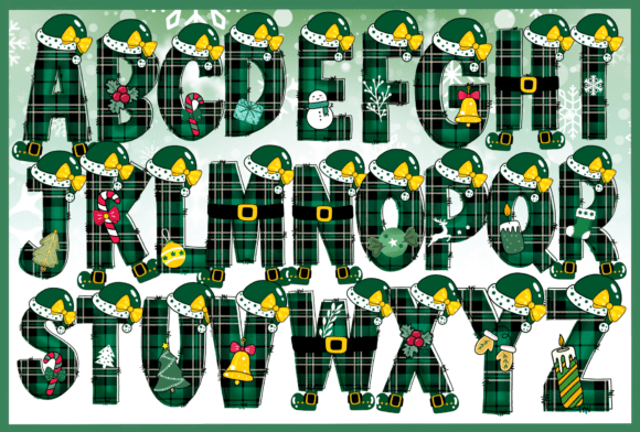 Santa Green Font font preview - 1