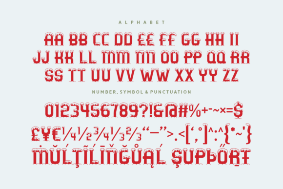 Snowglow Christmas Font PNG with transparent background - Preview 4