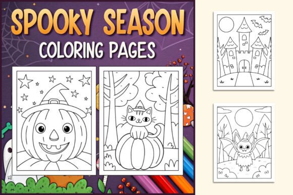 Spooky Season Coloring Pages for Kids