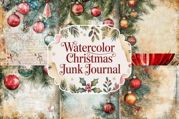 Watercolor Christmas Junk Journal