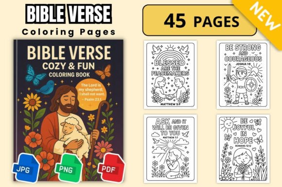 Bible Verse Christian Coloring Book