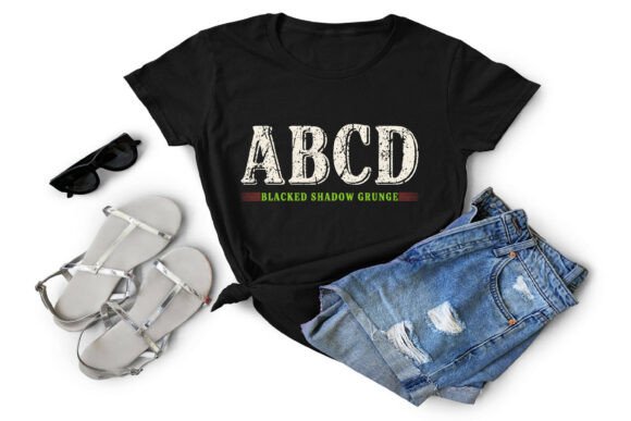 Blacked Shadow Grunge Font - Preview 2