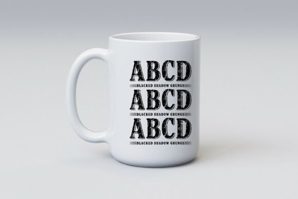Blacked Shadow Grunge Font - Preview 4