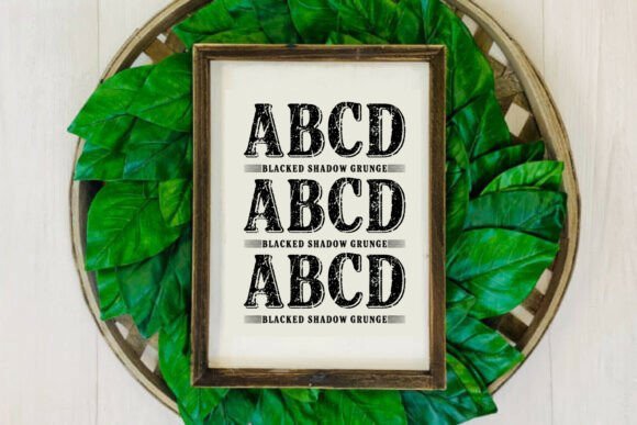 Blacked Shadow Grunge Font - Preview 5