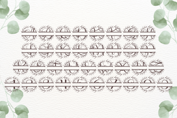 Botanest Split Monogram Font - Preview 3
