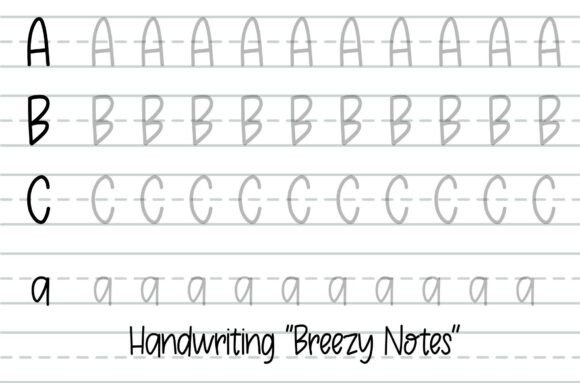 Breezy Notes Font PNG with transparent background - Preview 2