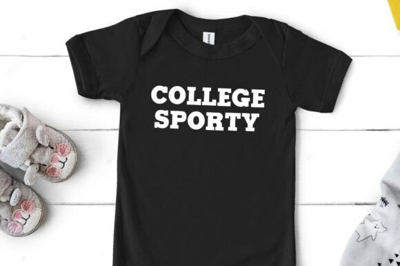 College Sporty Font PNG with transparent background - Preview 3