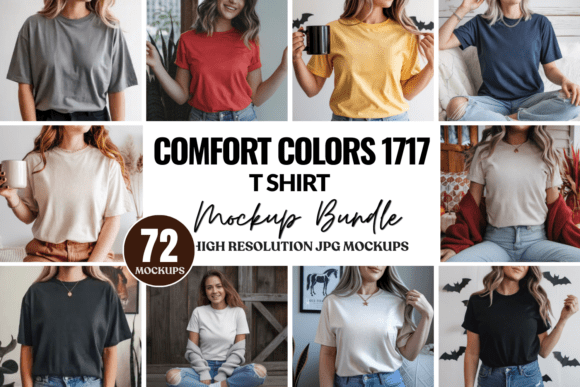 Comfort Colors 1717 Tshirt Mockup Bundle
