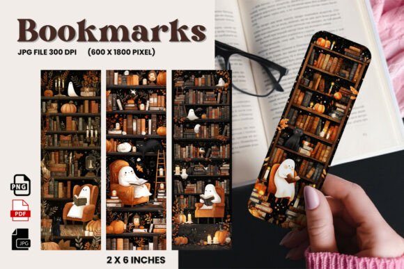 Cute Spooky Ghost Halloween Bookmark_11