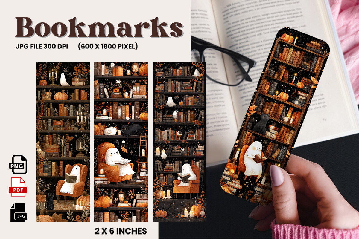 Cute Spooky Ghost Halloween Bookmark_11