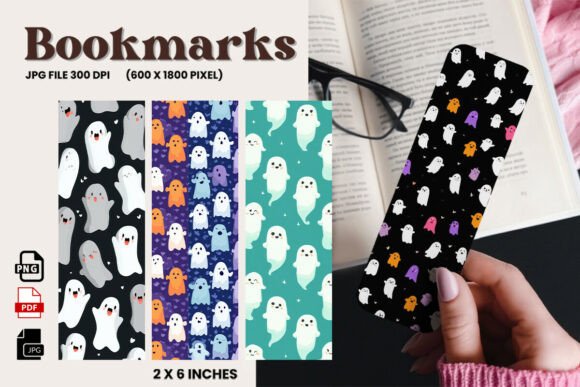 Cute Spooky Ghost Halloween Bookmark_90 Graphic Crafts By paepaeshop168