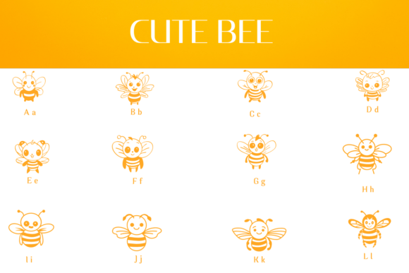 Cute Bee Font - Preview 1