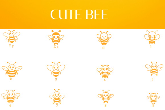Cute Bee Font - Preview 3