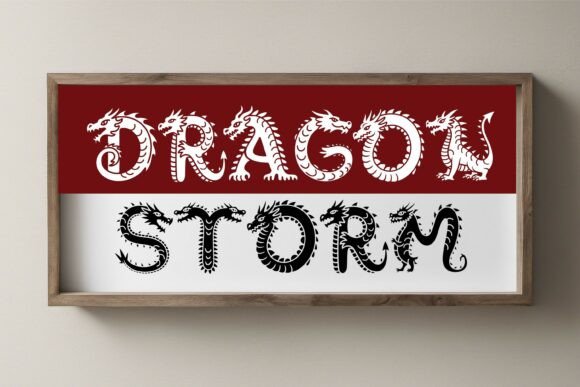 Dragon Storm Font PNG with transparent background - Preview 1
