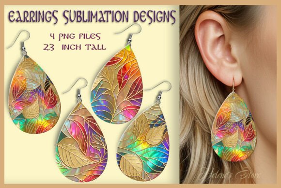 Fall Teardrop Earrings Sublimation