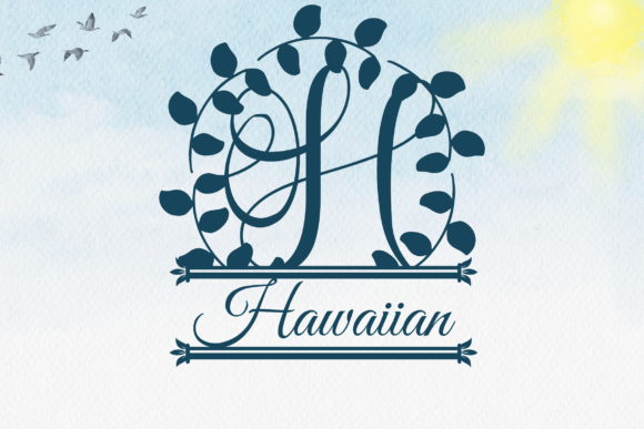 Florava Split Monogram Font - Preview 1