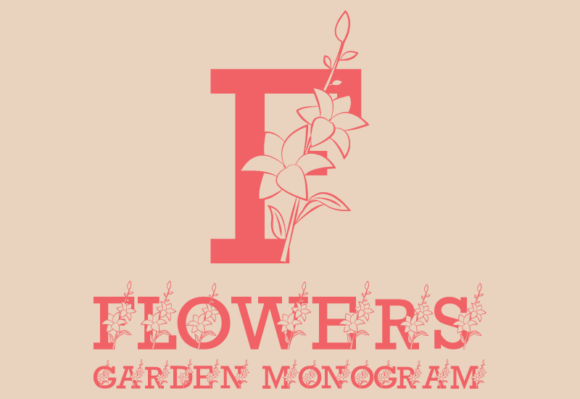 Flowers Garden Monogram Font - Preview 1