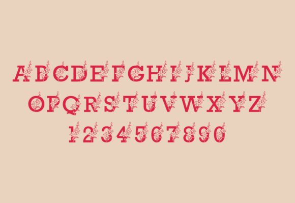 Flowers Garden Monogram Font - Preview 3