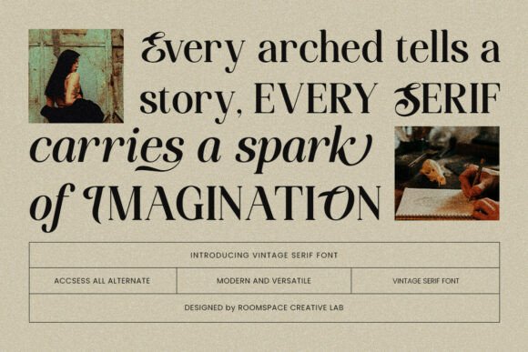 Funky Vintage Font PNG with transparent background - Preview 1